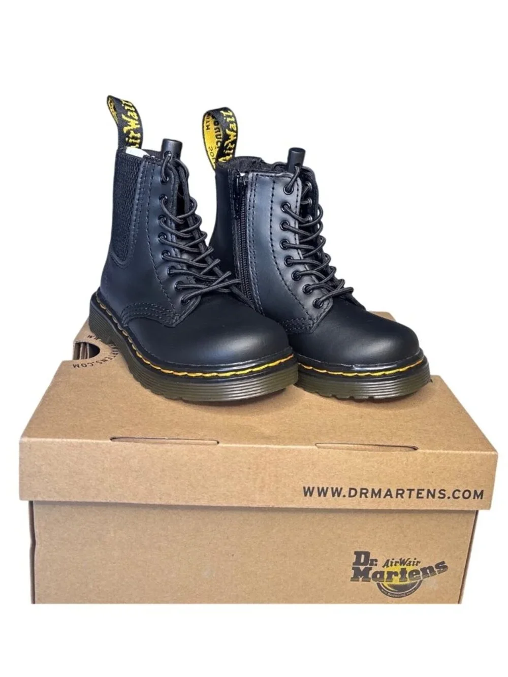Dr.Martens Toddler 1460 Harper Leather Boots in Black – Size 7 New With Tags